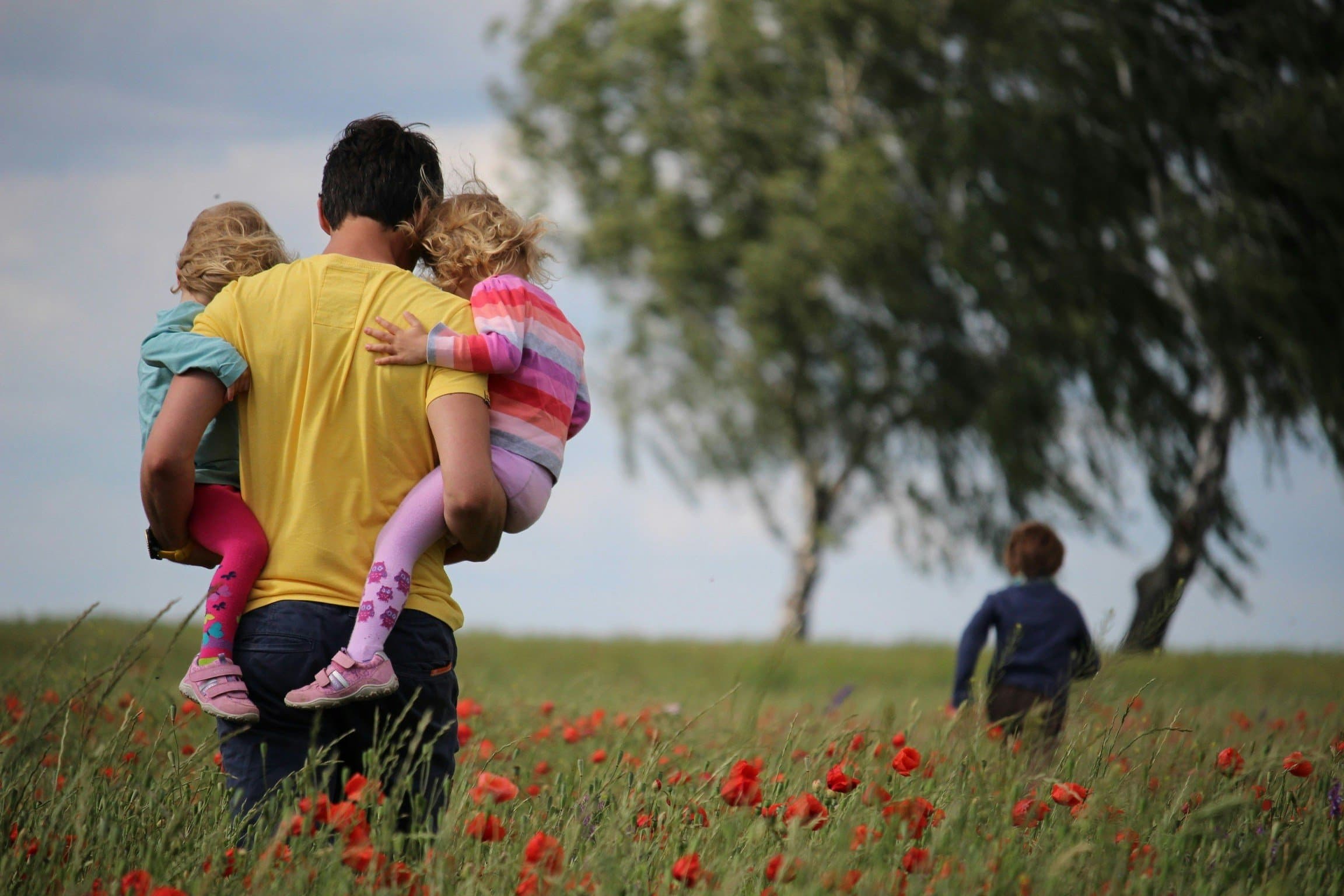 Family walking together outdoors
