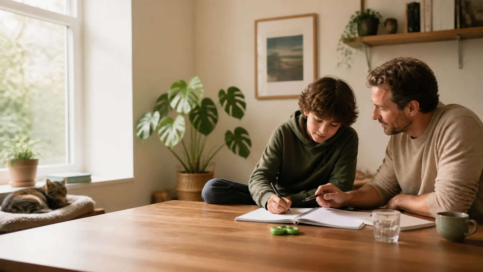 A tutor and student talking through a problem together
